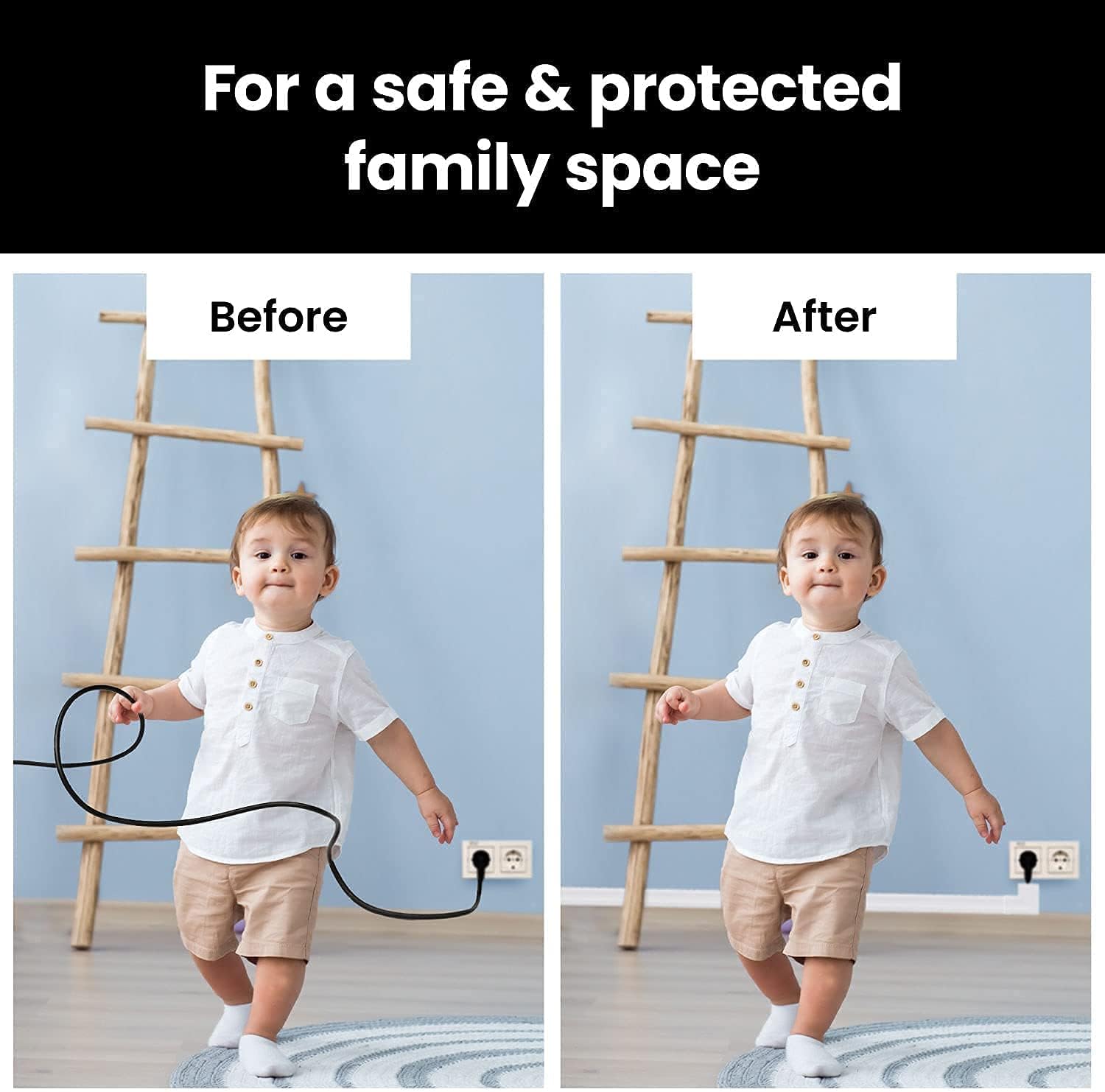 🛒 Crazy Deals 306” Cord Hider - Cord Cover Wall - Paintable Cable Concealer, Wire hiders for TV on Wall - Cable Management Cord Hider Wall Including Connectors & Adhesive Strips Cable Raceway - Cord Management