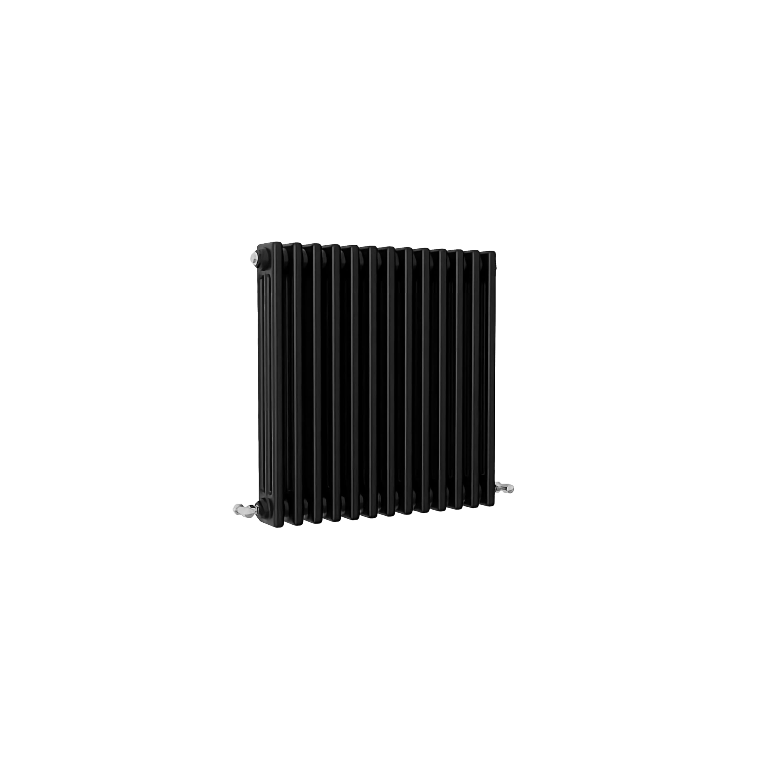 SLINE SANITARY Traditional 3 Column Cast Iron Style Radiator Horizontal Black 600x605mm