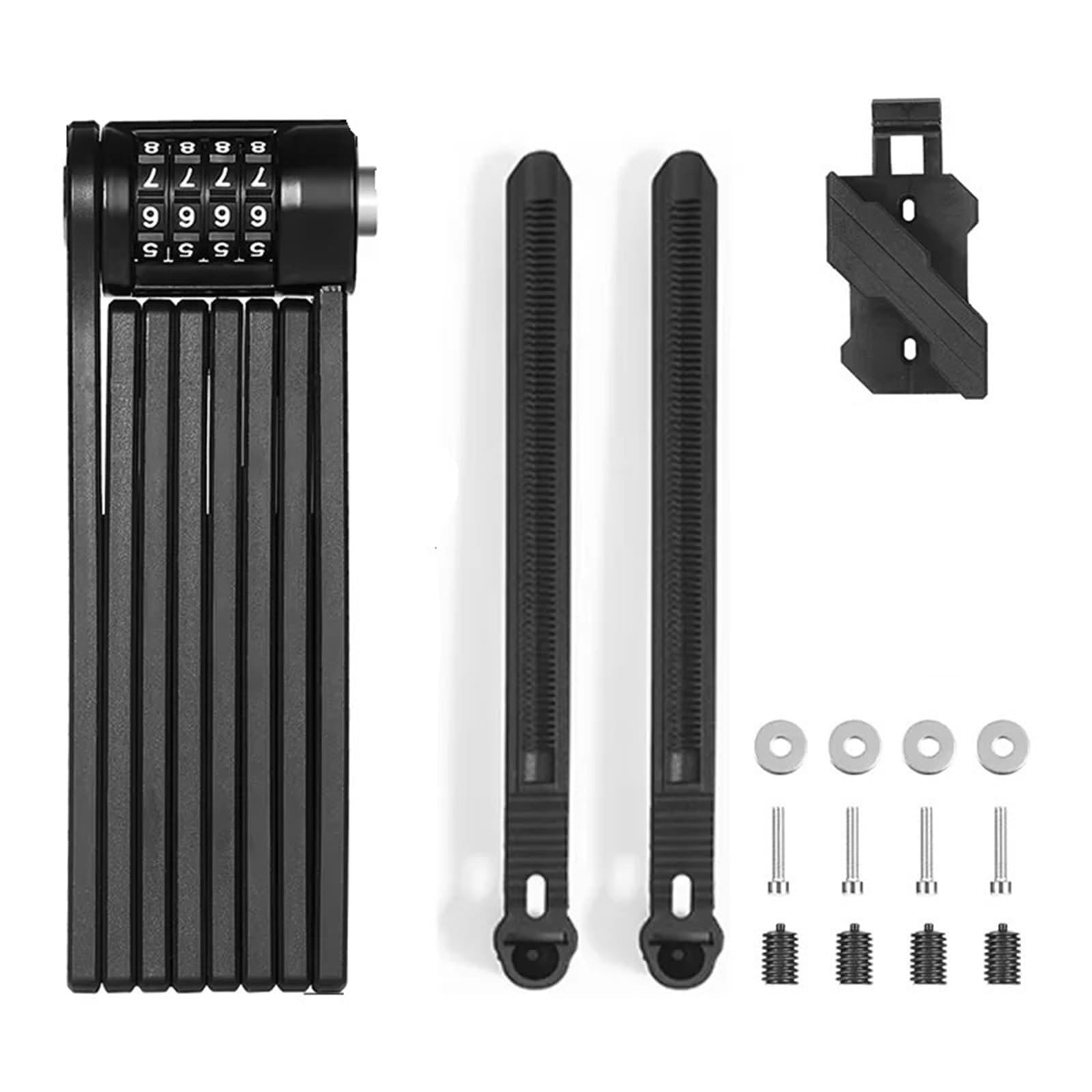 Hdrtcbu 120Cm Password Chain Lock Foldable Lock Portable Anti-Theft Security Folding Padlock For Mtb Accessories Motorbike Lock(120Cm Password)