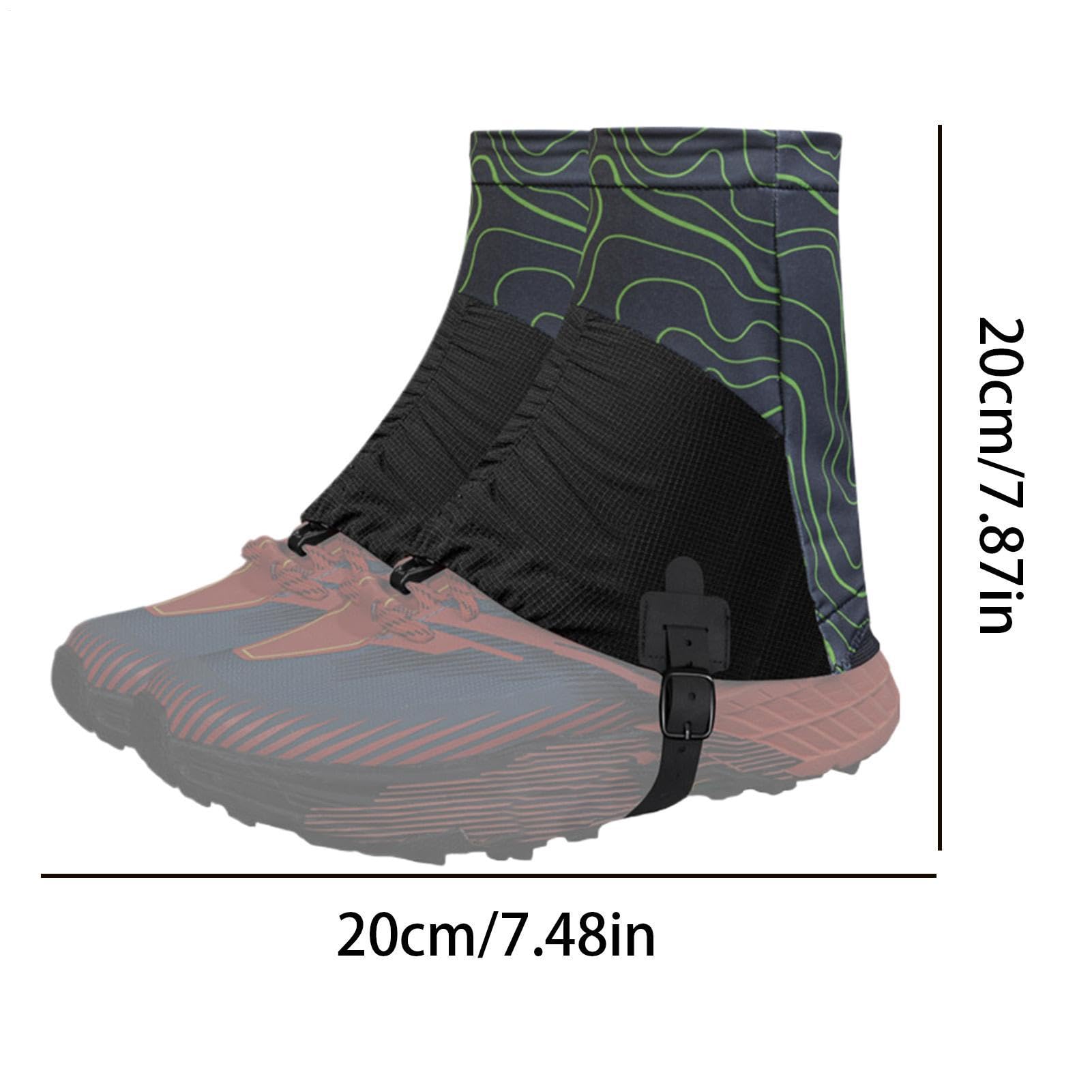 Generisch Gamaschen Für Trailrunning, Sanddichte Und Verstellbare Kurz Gamaschen Trailrunning Schuhe Wasserdicht Knöchelgamaschen, Trail Low Gaiters Für Wanderstiefel Camping Bergsteigen