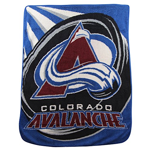 NHL Colorado Avalanche "Puck" Sherpa Throw Blanket, 50" x 60"