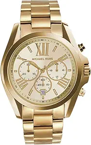 Michael Kors Ladies Mini Bradshaw Watch 36mm Case Size Quartz Chronograph Movement Stainless Steel Bracelet