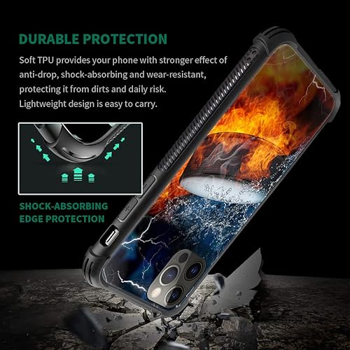 Miniatura 6 de DAIZAG Funda compatible con iPhone 11 Pro, funda de TPU suave a prueba de golpes para niños y hombres, funda de regalo, hockey sobre fuego sobre