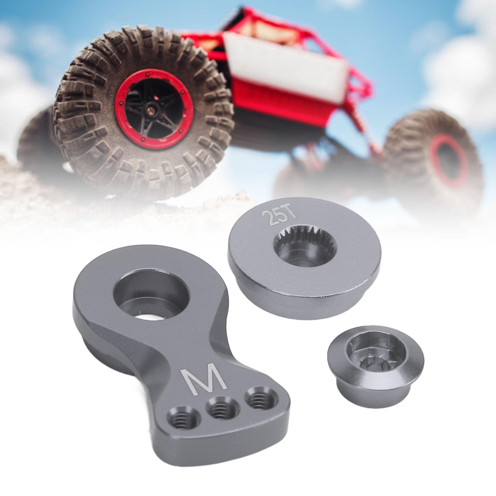 Bras Servo 25T En Alliage Aluminium Pour RC 1/8 1/10 – Compatible TRX4 – CNC, Précision Et Robustesse Pour Direction