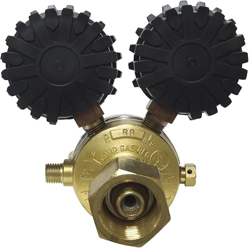 Miniatura 3 de Uniweld Regulador de oxígeno de la serie RO Patriot con conexión de salida "A" y entrada 540 CGA