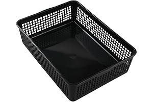 Saedy Black Plastic Basket Trays for Your Organizational Needs