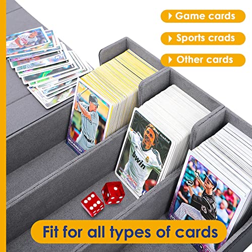 Kitoyz Card Deck Storage Box, 1800+ Card Deck Holder Box Trading Card Storage Box Magnetic Cards Gathering Deck Boxes For Mtg Yugioh Tgg Uno Cards Baseball Cards, 11.45 X 9.85 X 4.2 Inches #TOP4