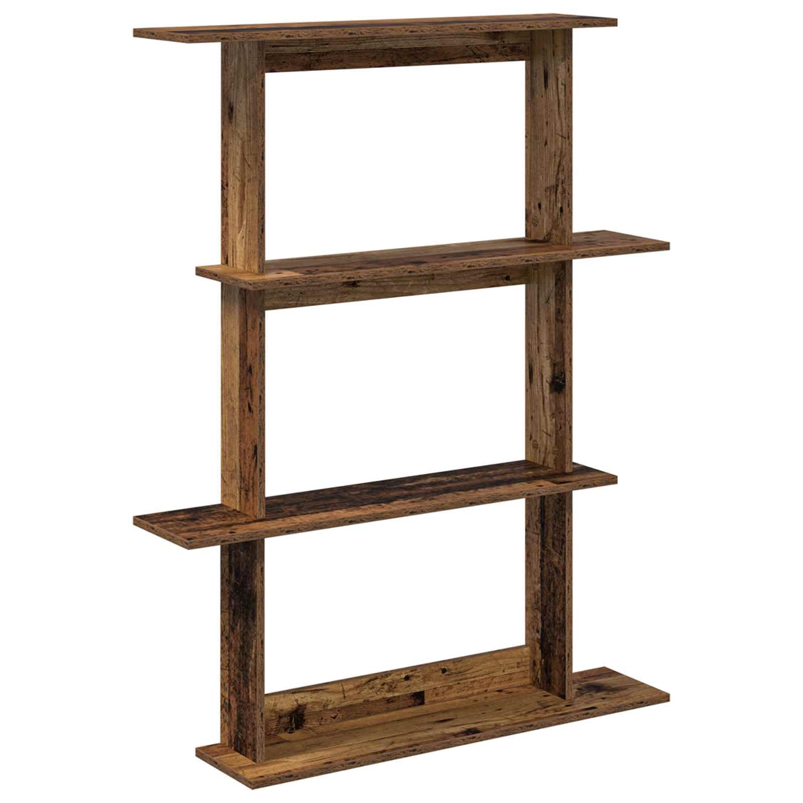 Meuble mural marron en bois 100x20x126 cm pour salon et bureau