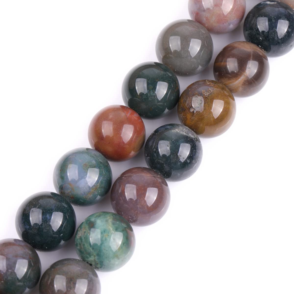16mm Round Gemstone Indian Agate Beads Strand 15 Inches Jewelry Making Beads