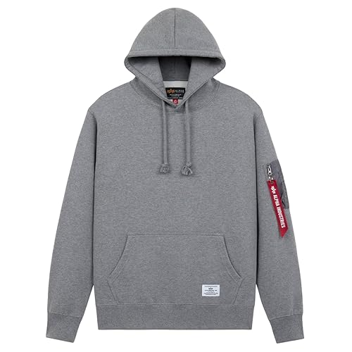 Alpha Industries Utility Pocket Hoodie Adjustable Hood Military-Inspired Hoodie Jacket