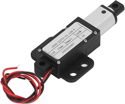 15mm Stroke Micro Linear Actuator, 12V Force 150N Speed 4mm / s Linear Actuator Built in Limit Switch, Electric Motion Actuator for Home Automation, Robotics, Cabinet with
