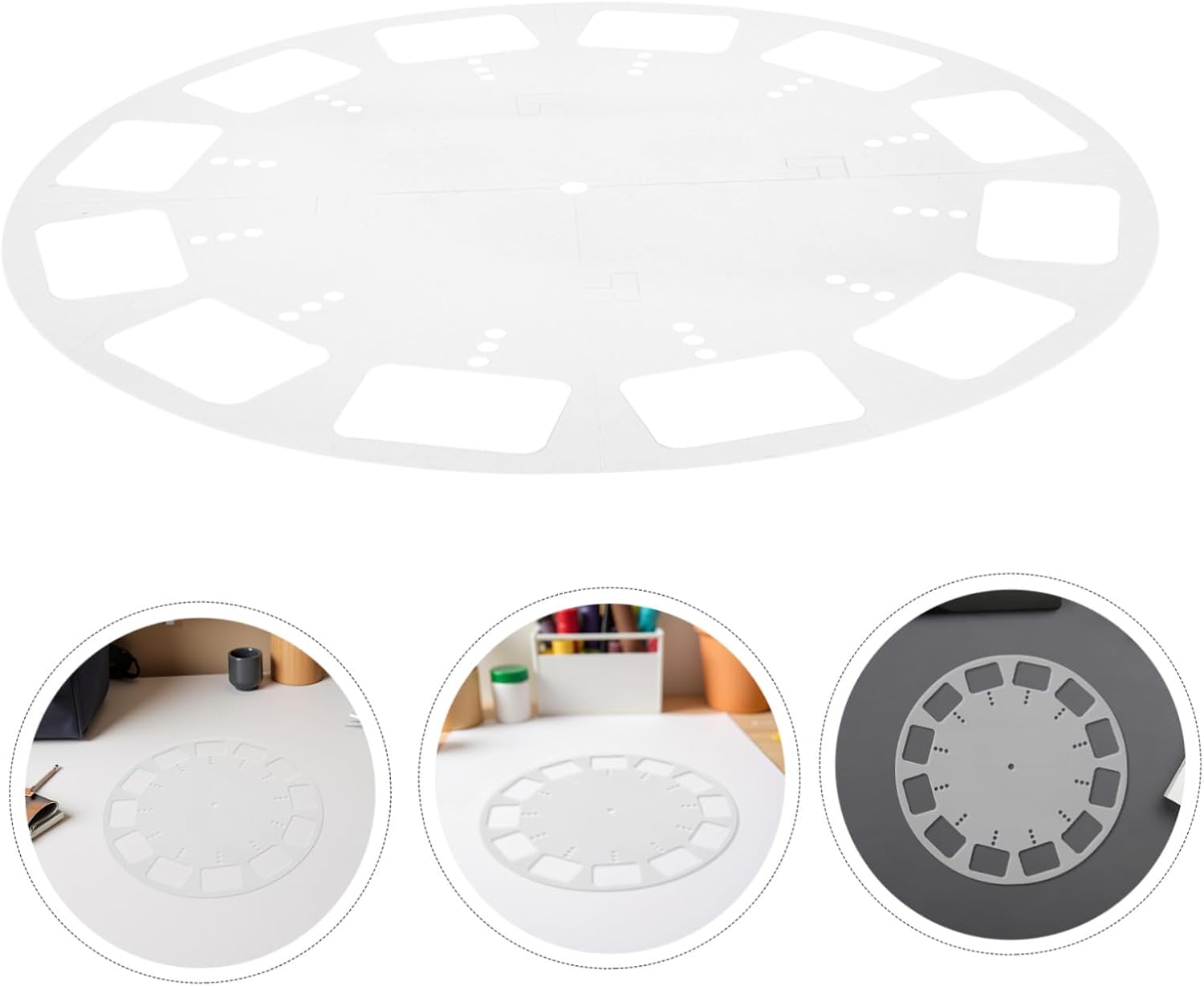 Vaguelly Acrylic Round Clock Router Template for DIY Clock Board Enhanced Clarity and Versatile DIY Solutions and Woodworking Inlay Template Projects