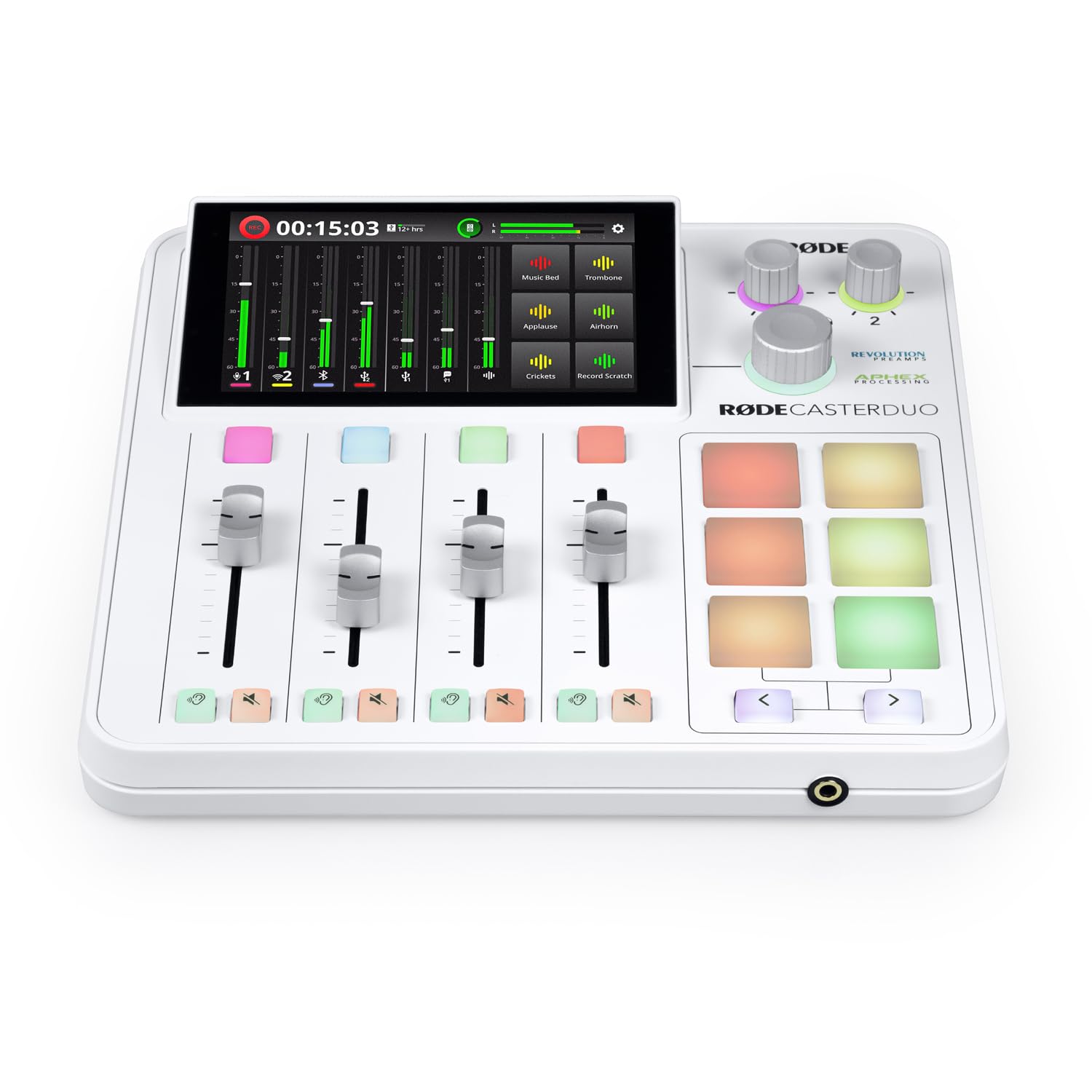 Rode Rodecaster Duo Audio Production Studio biały z WIME TX i chustką