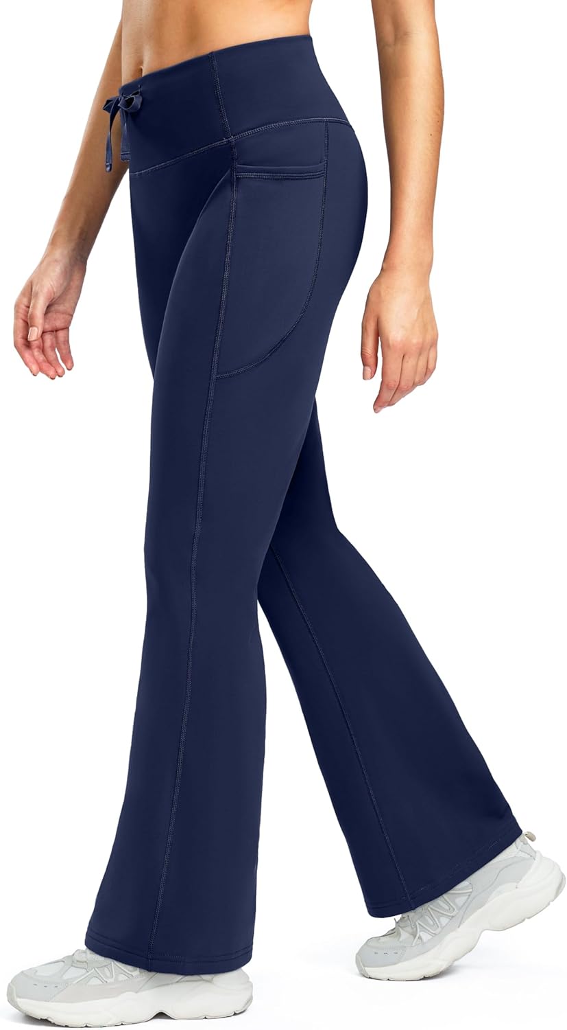 G Gradual Women's Fleece Lined Pants Water Resistant Winter Warm Thermal Leggings Hiking Yoga Pants Women with Zipper Pocket - Image 2