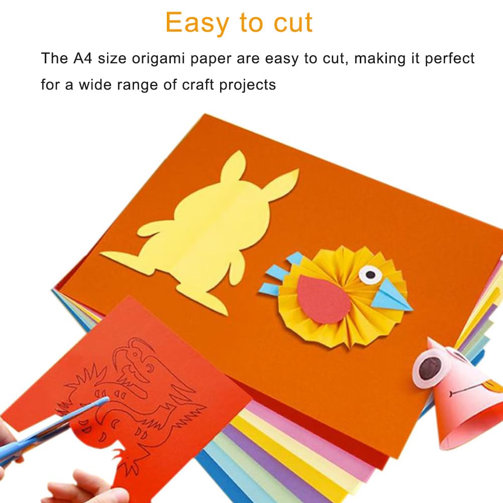 20 Color Paper Pack Wenmer A4 Colored Paper 100 Sheets - 20 Assorted Colors 70gsm For Crafts & Printing DIY Colored Paper Sheets