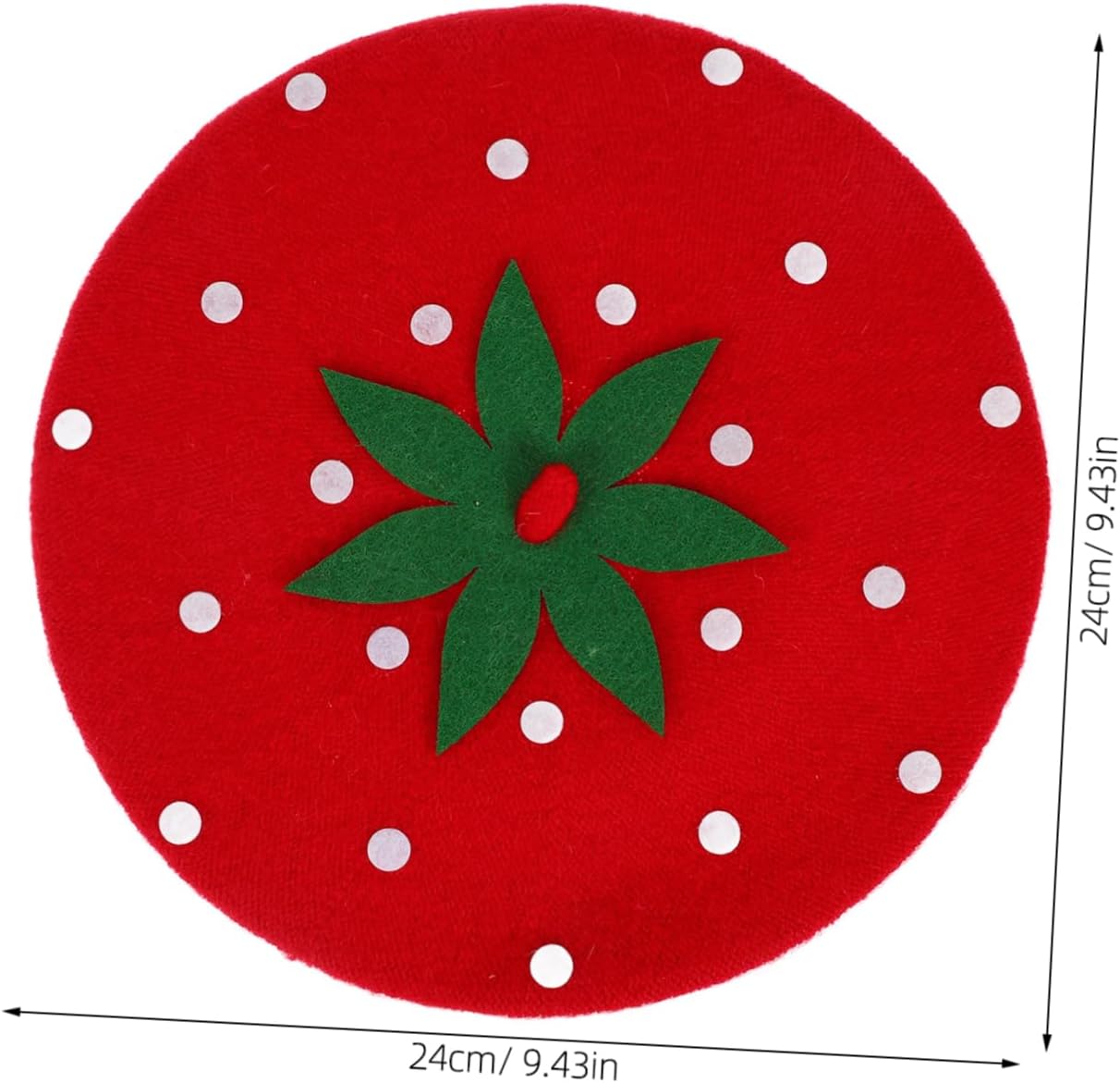 Cute Wool Costume Hat for Kids Strawberry Beret Hat for Parties Cosplay and Holiday Dress-Up - Image 2