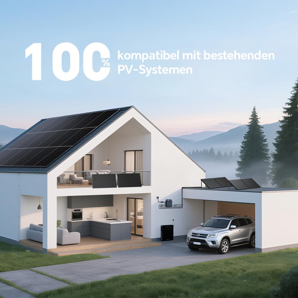2026 Updated Marstek Venus E 3.0 Balkonkraftwerk mit Speicher: AC Gekoppelt Energiespeichersystem, 0% MwSt, 5,12kWh LFP Speicher für Balkonkraftwerk, 2500W Eingang, Plug&Play, Erweiterbar bis 15,36kWh