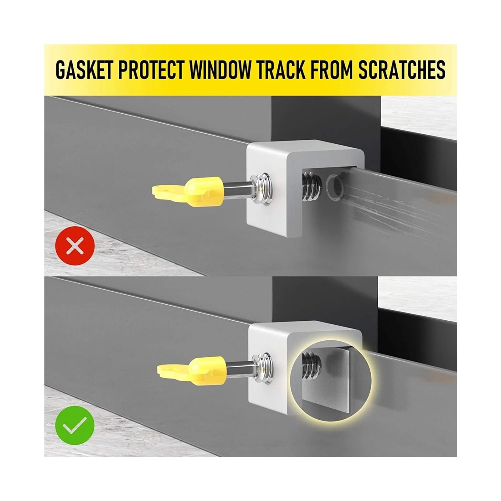 Verrous de porte et de fenêtre coulissante avec clé, verrous de sécurité réglables pour la sécurité de la maison, installation facile, verrous de fenêtre durables pour une protection supplémentaire