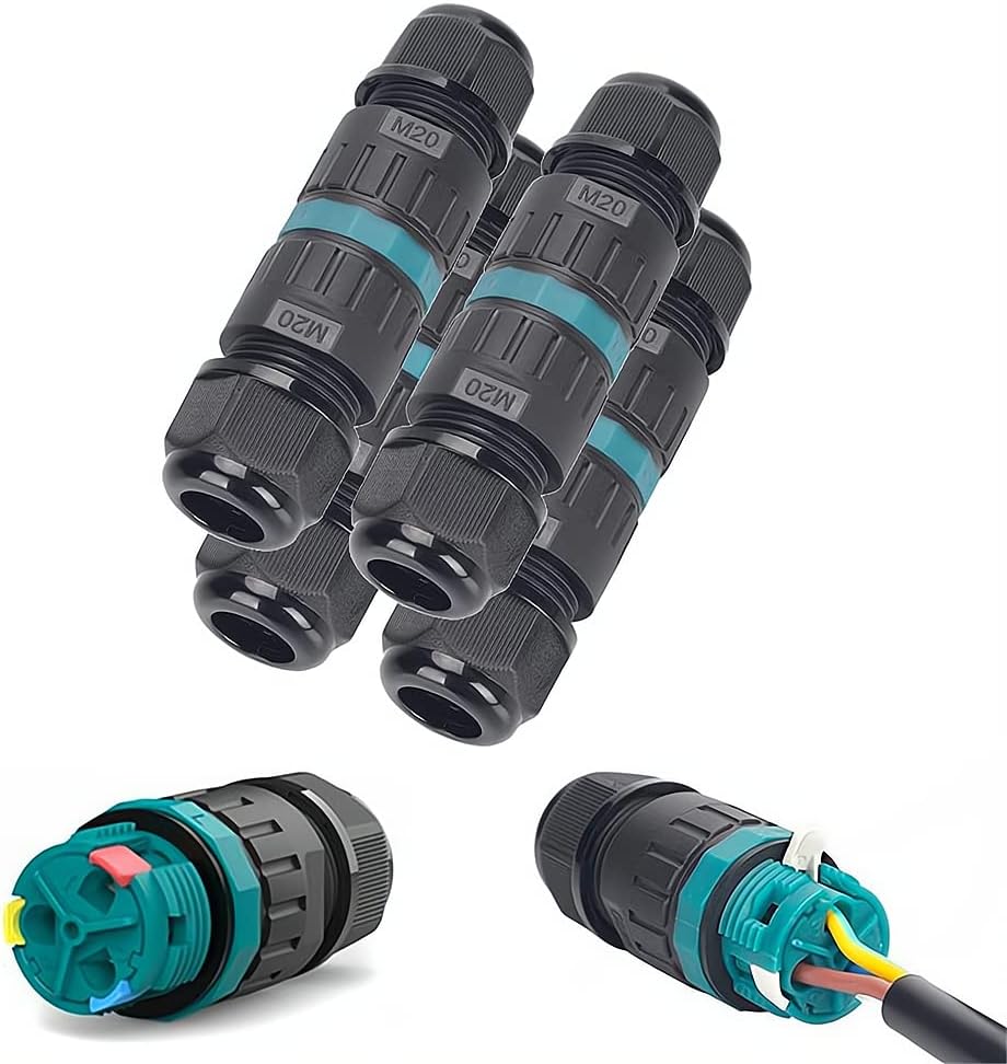 ELECDON Screw Free Outdoor Cable Connector, Waterproof Junction Box