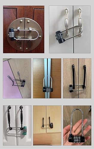 Miniatura 6 de Candado de combinación de 4 dígitos, candado de combinación reiniciable, grillete impermeable reiniciable, candado para gimnasio, gabinetes