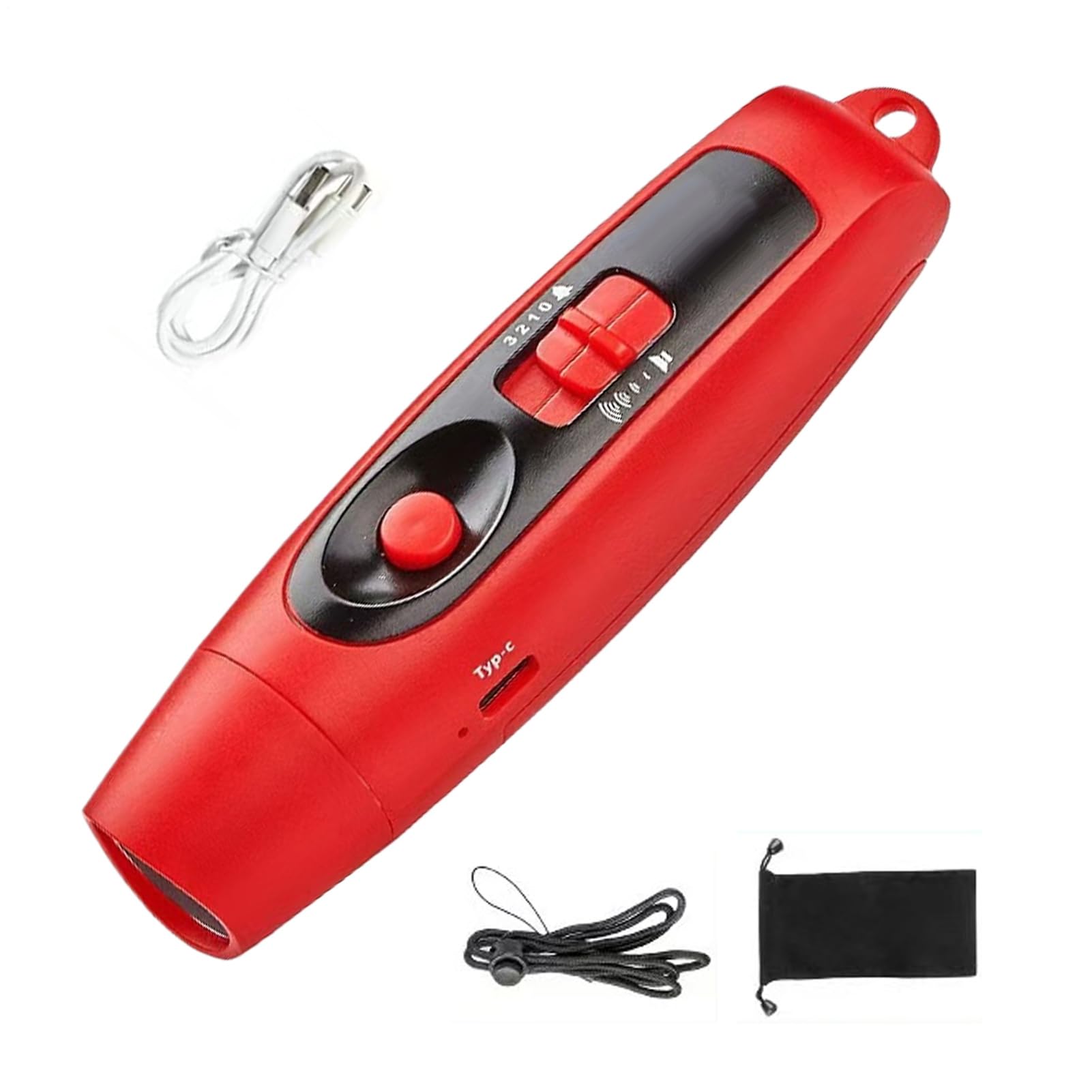 Sifflet electronique de haut volume avec 3 tonalités reglables et lampe