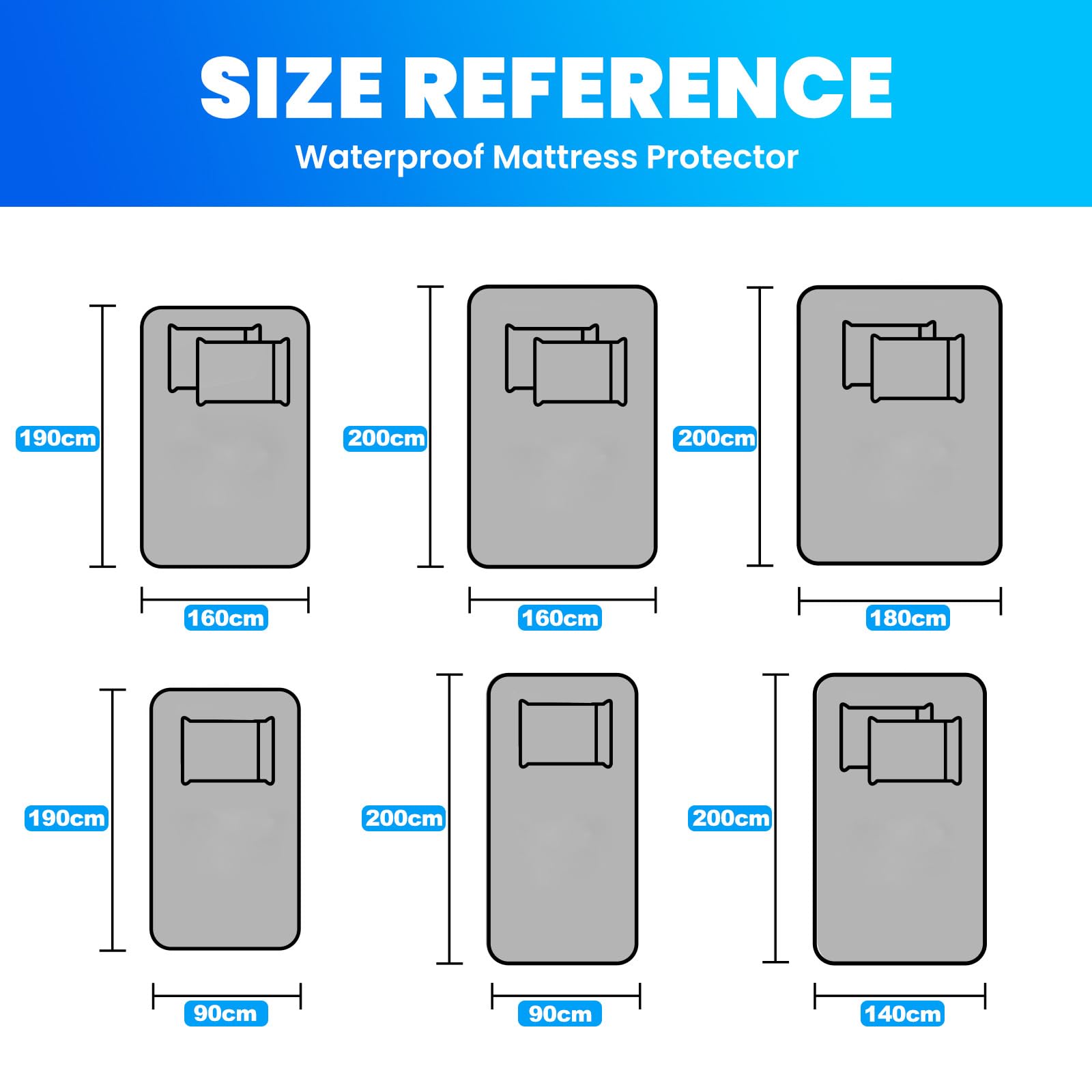 Matratzenschutz Wasserdicht 90x200cm - Atmungsaktiv & Geräuschlos