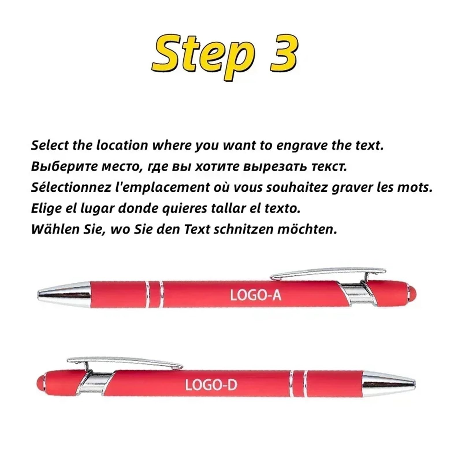 XMKT 20-200 pens Wholesale Metal Ballpoint Pen Touch Screen Pen Office School Advertising Pen Custom Logo Text Laser — view 5