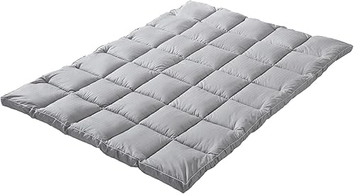 Miniatura 9 de Circles Home - Cubrecolchón de futón tamaño matrimonial, 100% algodón con relleno alternativo de felpa, suave, cómodo y libre de alergias. Color