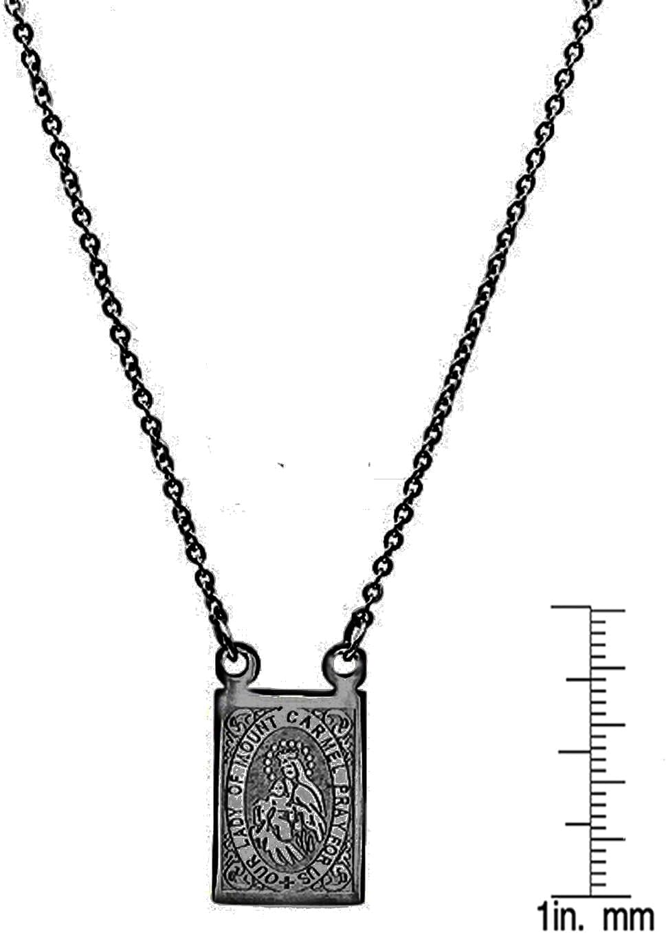 Steeltime 18K Gold Plated Stainless Steel Virgin Mary Guadalupe/St Benedict Scapular - Image 3