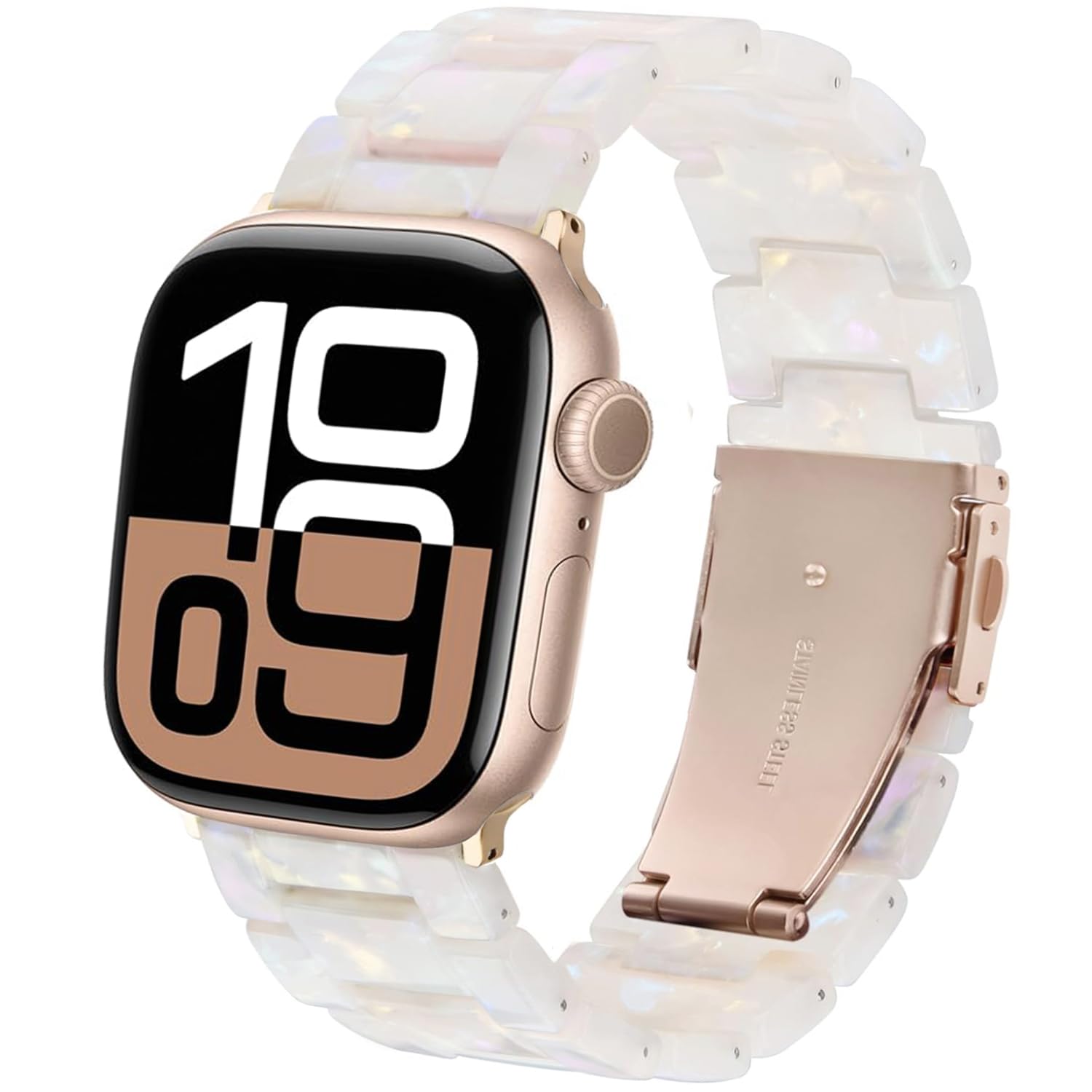 DEALELE Bands Compatible with Apple Watch 49mm 46mm 42mm 45mm 41mm 44mm 40mm 38mm, Colorful Resin Replacement Strap for iWatch Series 10/9 / 8/7 / 6/5 / 4/3 / Ultra/SE Women Men — view 50