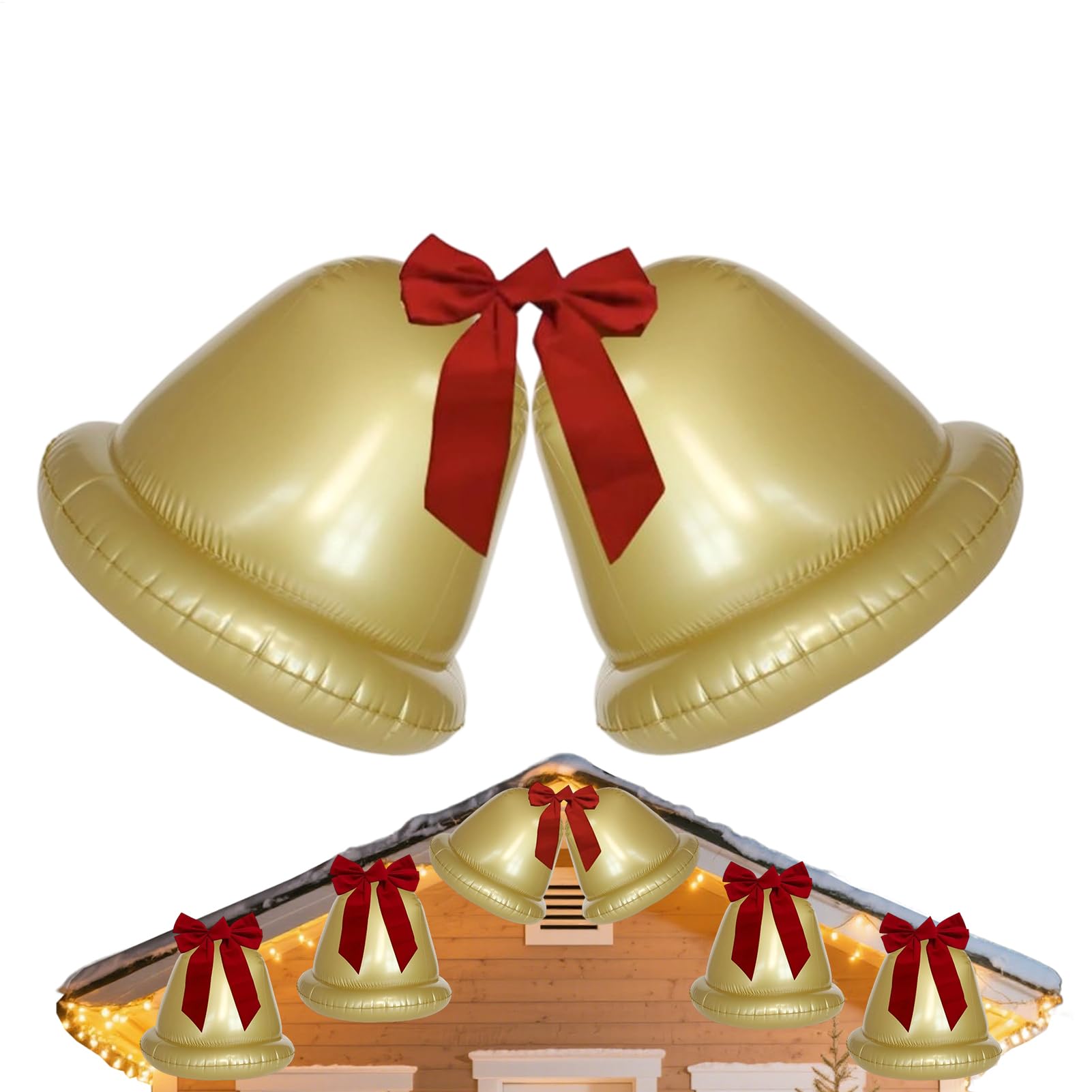 Boules de Noël gonflables en PVC durable - Décoration extérieure haut de gamme pour jardin