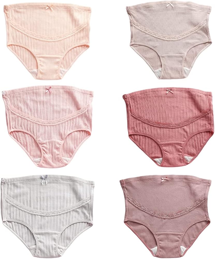 Women's Maternity Underwear 6 Pack Cotton High Waisted Pregnancy