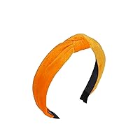 Vista 1 de Velvet Knotted Headbands for Women (Marigold)