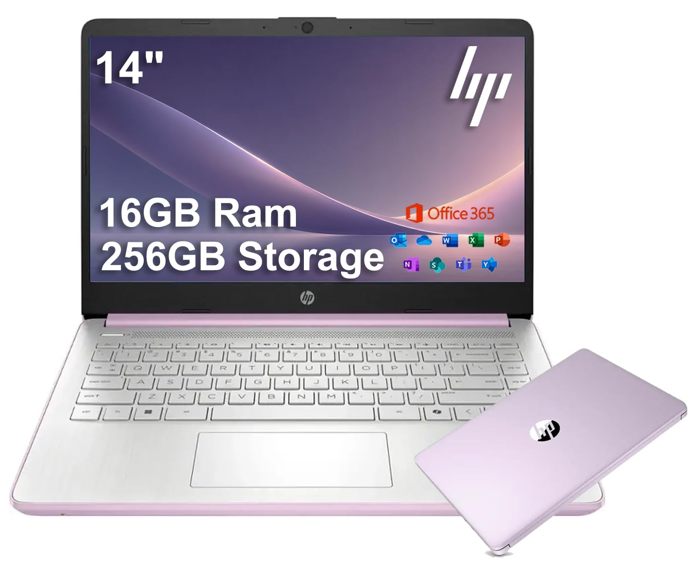 HP 14 Ultra-Light Laptop, 14" LED, Intel N150, 16GB RAM, 128GB + 128GB SD
