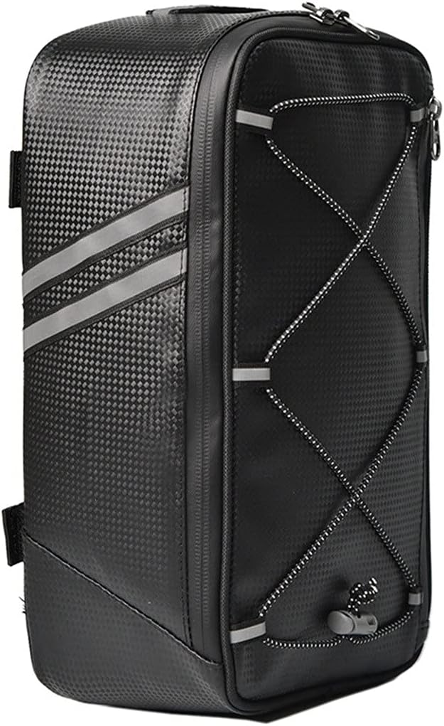 HBJWOV Rainproof Bicycle Rack Bag Bike Trunk Pack Cycling Rear Storage Organizer Pannier with Rain Cover