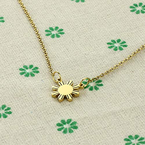 Kivosliviz Philippines Sun Necklace Philippines Jewelry Gift For Filipino Philippines star necklace Philippine Pride necklace4