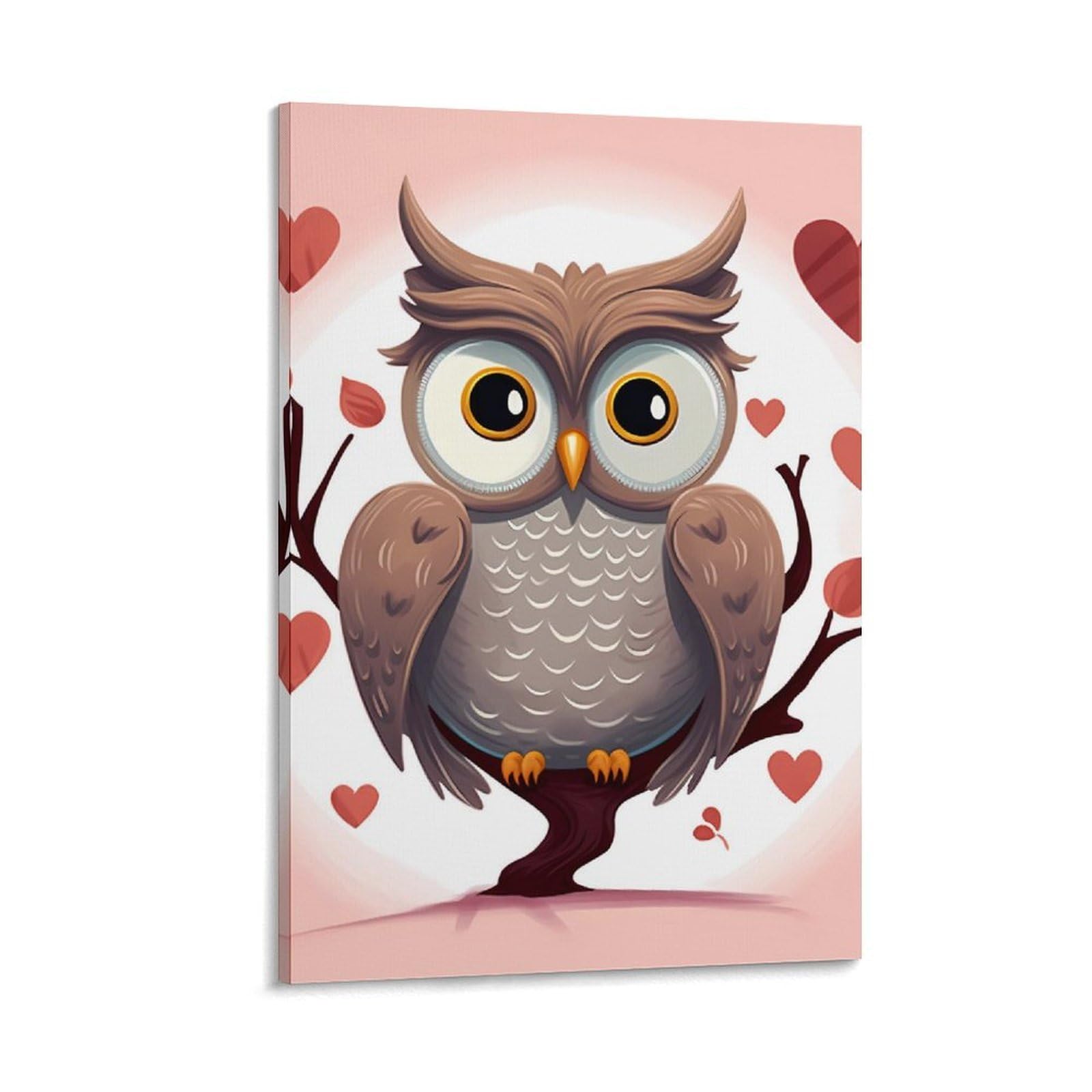 Canvas Wall Art for Living Room 16"x24" Modern Artwork Painting Pictures Hanging Canvas Prints Owl Lover1 Aesthetic Wall Art for Bedroom Bathroom Office Wall Art Print Decor Owl Lover1 Canvas Wall Ar