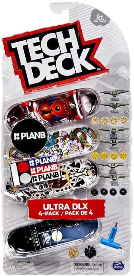 Tech-Deck I:PLANB 2021 Skateboards Ultra DLX 4-Pack PLANB Fingerboards
