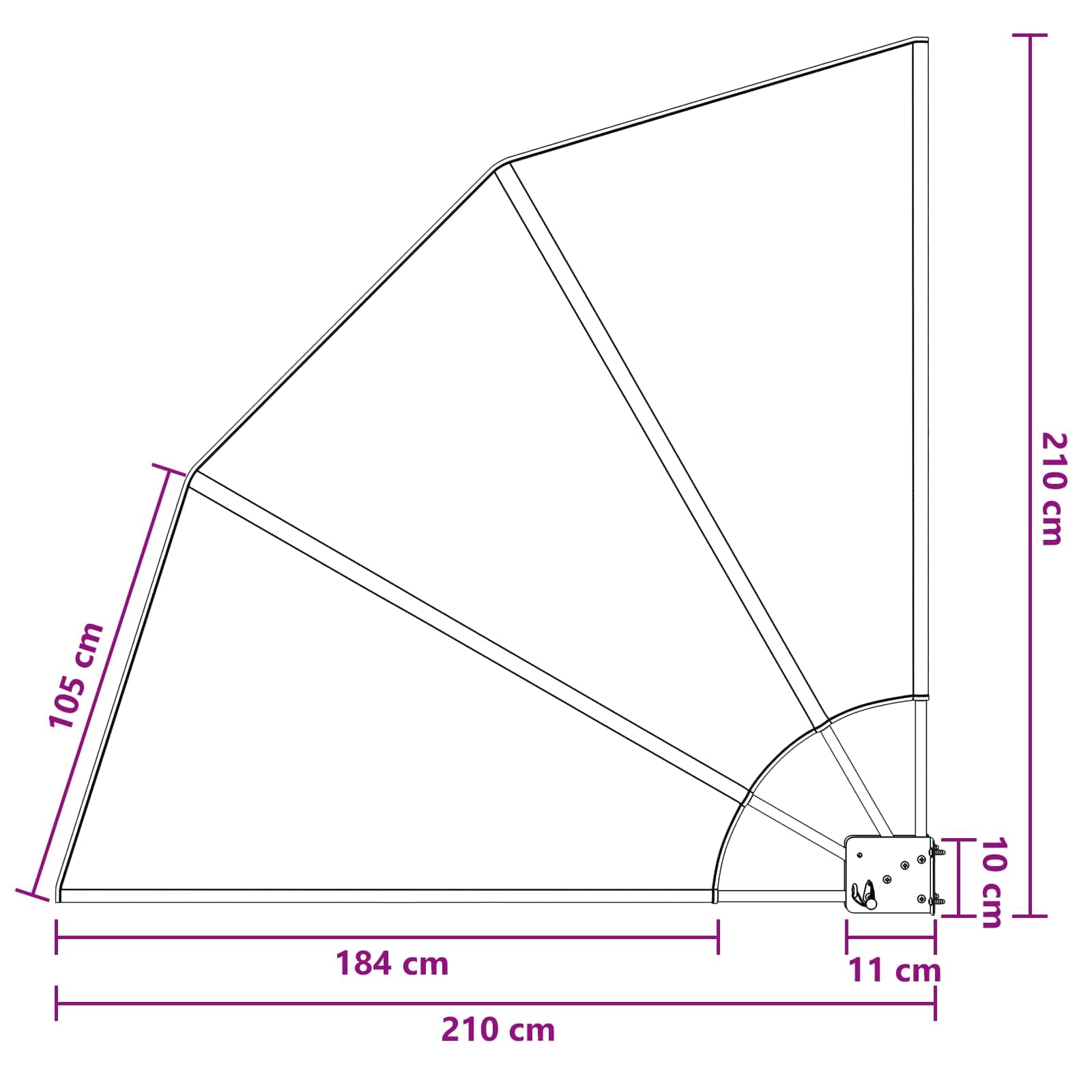 vidaXL Balkon Sichtschutz 210 x 210 cm Polyester Braun