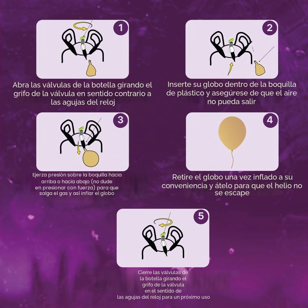 SPARKLERS CLUB - Caramelo de helio (0,40 m3) hasta 50 globos (globos no incluidos), botella desechable, globo para cumpleaños, boda y fiesta. - Gas Helium aluminio calidad premium (50 globos)