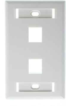 Belden AX102655 2-Port Single Gang Keyconnect Faceplate W/ID Window