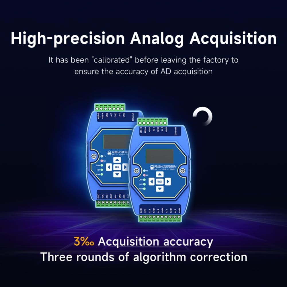 6AI RS485 RJ45 Etherent Analoge und digitale Erfassungssteuerung ME31-XAXX0600 ModBus RTU I/O Netzwerkmodul
