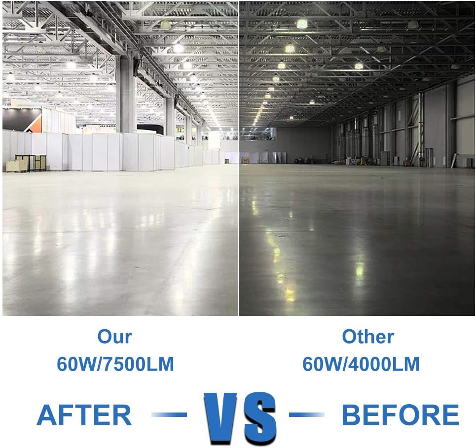 2 Pack 500W Equivalent LED Light Bulb 7500 Lumen 5000K Daylight White Bright E26/E27 Medium Base 60W Corn Light Bulbs for Outdoor Indoor Garage Warehouse Factory Backyard Street