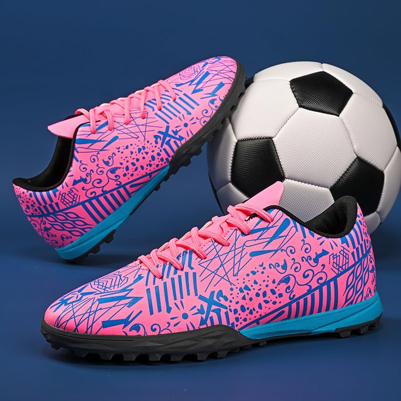 Soccer Shoes Mens Cleats Indoor Outdoor Professional Training Turf Football Boots Breathable Athletic Sneaker for AG/FG/TF4