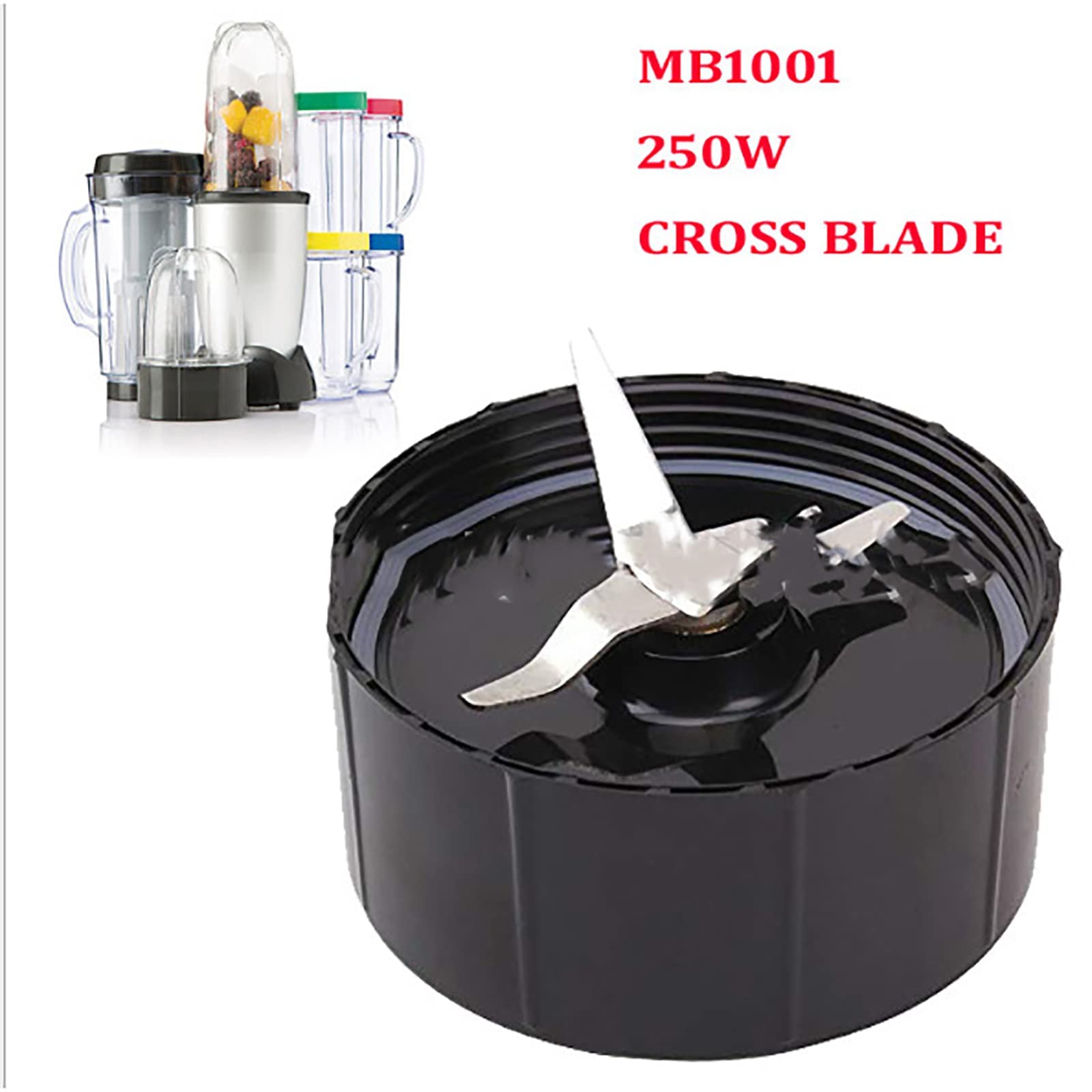 NUHFUFA 250W Cross Blade Ice Shaver Blade Spare Blade Replacement Part for Magic Blender juicer Mixer MB1001