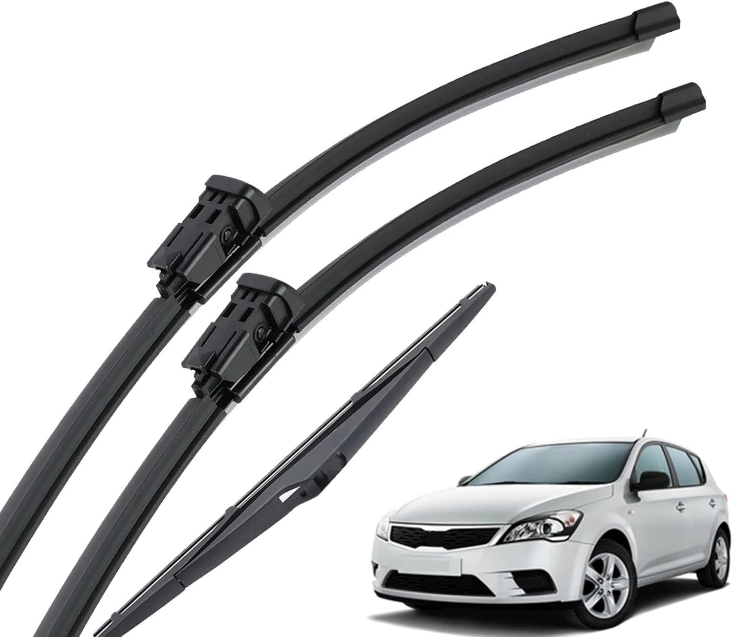 ZhangXD Front Windscreen Wipers For Kia Ceed 2006-2009, Windshield Window Brush Front Wiper Blades All-Weather Replacement Set Easy Installation