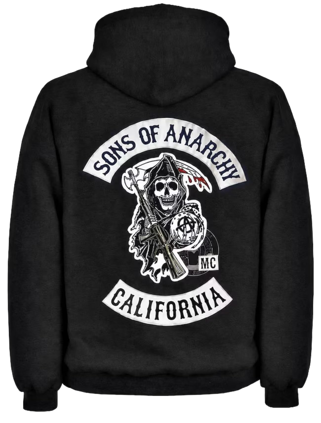 Chaleco de piel sintética para hombre inspirado en el icónico hijo de SOA, chaqueta y sudadera con capucha de forro polar, estilo California Club