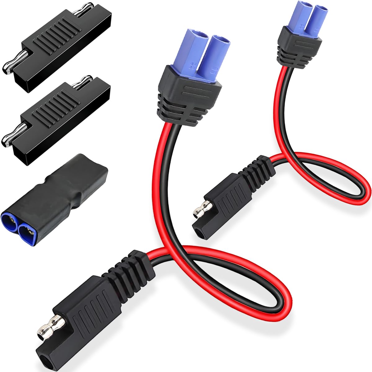 2 pezzi Cavo EC5 a SAE, Cavo adattatore auto da EC5 femmina a SAE, per batteria auto e pannello solare
