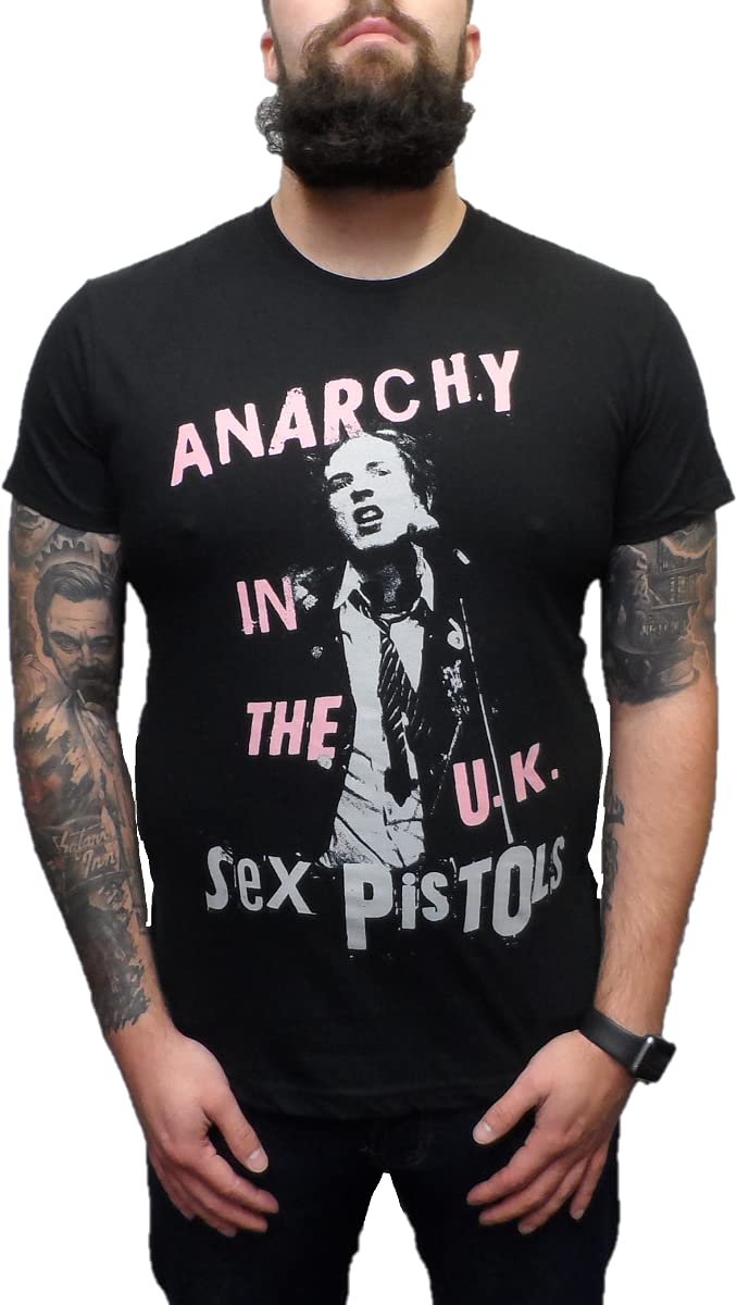 Mazeys Mens Official Sex Pistols T Shirts JohnnyPic Size L