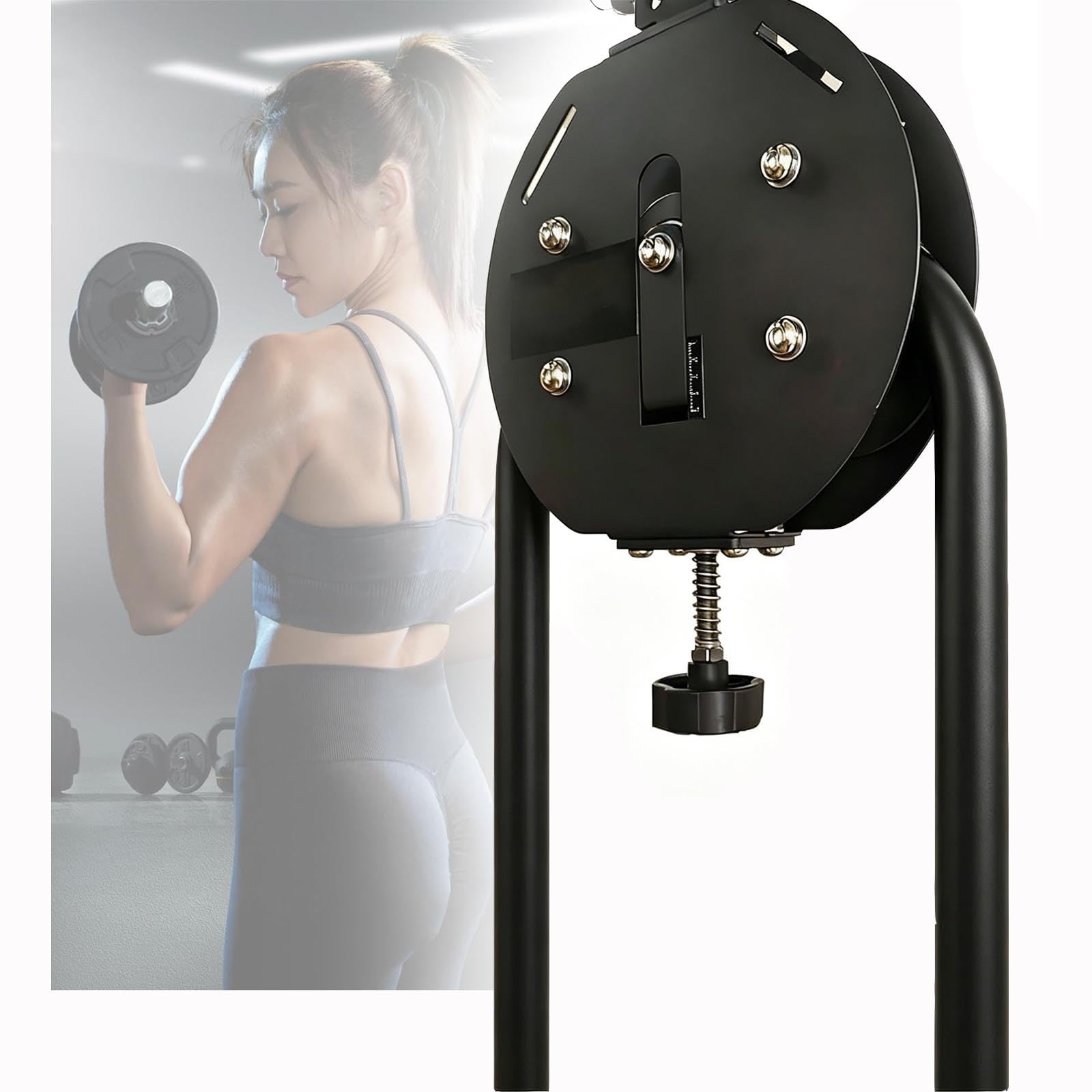 Entrenador de cuerda sin fin con polea regulable de 5 a 30kg de resistencia en color negro